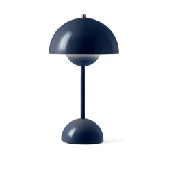 Flowerpot portable table lamp VP9, Steel blue