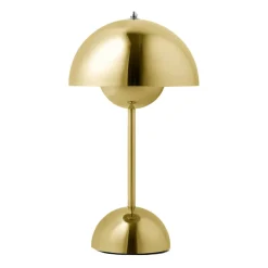 Flowerpot portable table lamp VP9, Brass