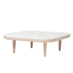 Fly table Sc4, Light oiled oak + white marble