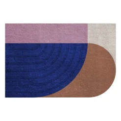 Follow The Trace doormat, Blue. 80x120 cm
