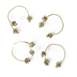 Forest napkin ring 4-pack, Brass