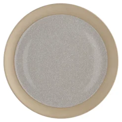 Fossil plate Ø26 cm, Grey