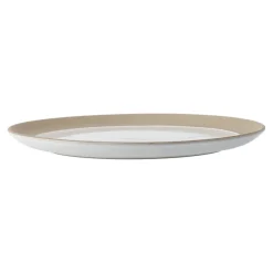 Fossil plate Ø26 cm, White