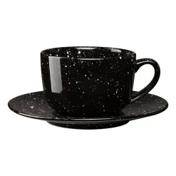 Freckle cup with saucer 26 cl, Black