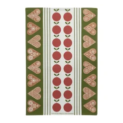 Fruit and cake kitchen towel 47x70 cm, Red-green