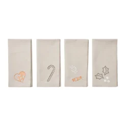 Fryd fabric napkins 45x45 cm 4 pieces, Light warm grey-beige