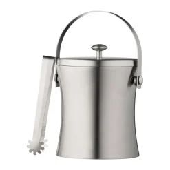 Function ice bucket with tongs, Stainless steel
