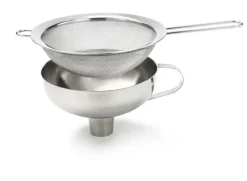 Funnel with strainer, Stainless steel