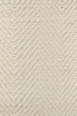 Furrow wool rug natural white, 80x240 cm