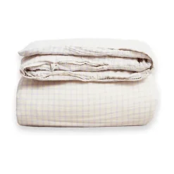 Gingham Sky Blue Muslin duvet cover double, 220x240 cm