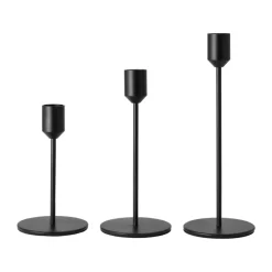 Glare candle holder 22 cm, Black