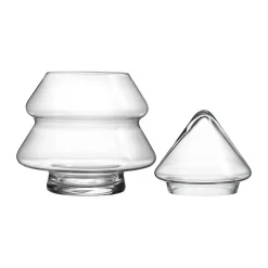 Glass tree glassjar with lid, 20 cm