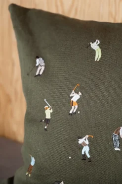 Golfers pillowcase 48x48 cm, Green