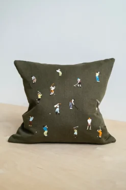 Golfers pillowcase 48x48 cm, Green