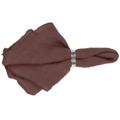 Gracie linen napkins, aubergine