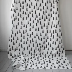 Gran fabric, white-black
