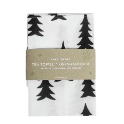 Gran kitchen towel, white-black