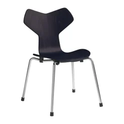 Grand Prix children's chair, Midnight blue painted ash-chrome