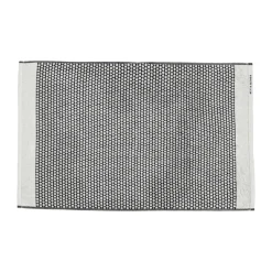 Grid bathroom rug 50x80 cm, Black-off white