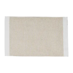 Grid bathroom rug 50x80 cm, Sand-off white
