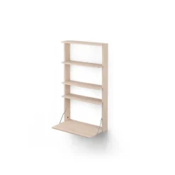 Gridlock - M1-A4-0-D shelf with writing table, Natural Ash
