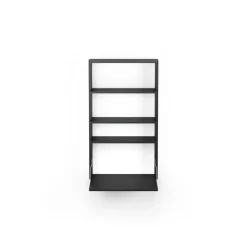 Gridlock - M1-A4-0-D shelf with writing table, Black stained Ash