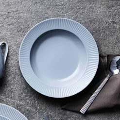Groovy deep plate Ø 23 cm, Grey