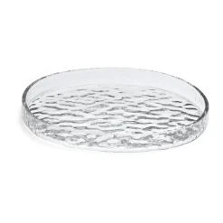 Gry platter decorative tray Ø28 cm, Clear