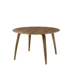 Gubi round dining table, American walnut