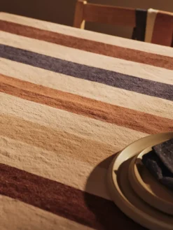 Hale tablecloth, Cashmere-mocha-indigo blue, 150x240 cm