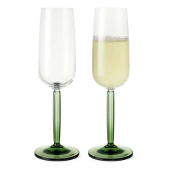 Hammershøi champagne glass 24 cl 2pack, Green