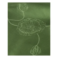 Hammershøi Poppy damask tablecloth green, 150x370 cm