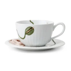 Hammershøi Poppy teacup with saucer 38 cl, white