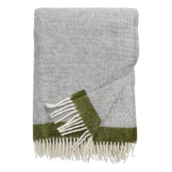 Hampus wool throw 130x200 cm, Grey-avocado