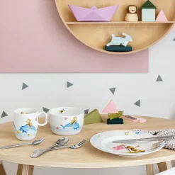 Happy as a Bear children's dinnerware and cutlery, 7 pieces