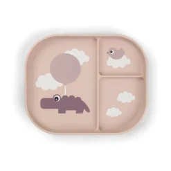 Happy Clouds foodie children's plate 18x22 cm, Powder