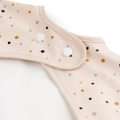 Happy Dots bib with sleeves, Powder