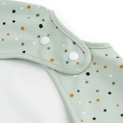 Happy Dots bib with sleeves, Green
