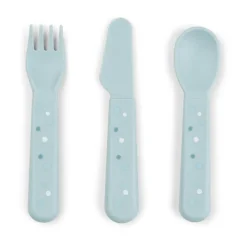Happy Dots foodie cutlery set 3 pieces, Blue