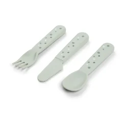 Happy Dots foodie cutlery set 3 pieces, Green