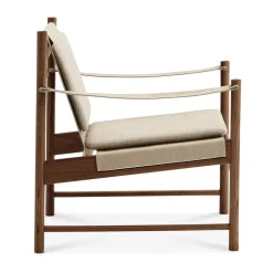 HB lounge chair, Smoke oiled oak-canvase nature