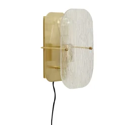 Hübsch wall lamp 20x30 cm, Metal-glass-brass
