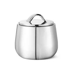 Helix sugar bowl with lid, Stainless steel
