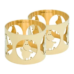Hilke X Moomin Napkin Rings Moomintroll 2-pack, Brass