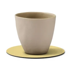 Hippo coaster circle, gold