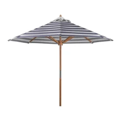 Hisshult parasol Ø270 cm, Blue stripe-teak