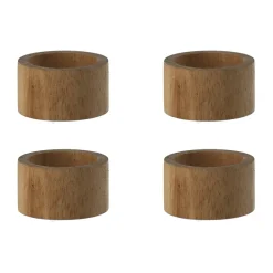 Hollow napkin ring Ø5 cm 4-pack, Acacia