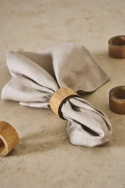 Hollow napkin ring Ø5 cm 4-pack, Acacia
