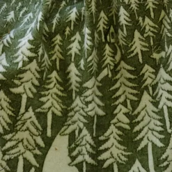 House in the Forest wool blanket, green
