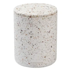 Humdakin Terrazzo vase with lid Ø13 cm, Red/Beige